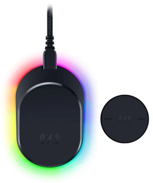 Razer MOUSE DOCK PRO - 4K Polling Rate - Magnetic Wireless Charging - Anti-Slip Base - Chroma RGB