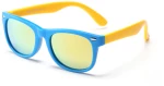 Techsuit - Sunglasses Polarised (D802) - for Kids, UV Protection -  Yellow / Light Blue