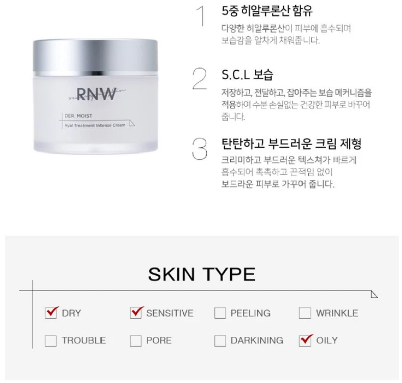 RNW Der. Moist Hyal Treatment Intense Cream 60ml