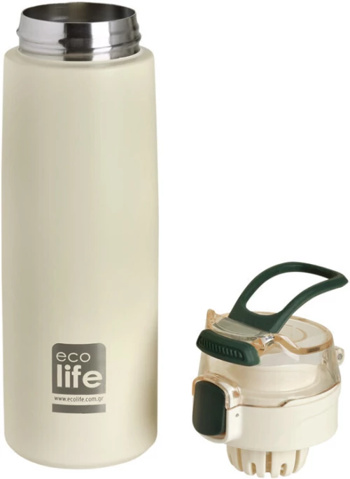 Ecolife® Ανοξείδωτο Μπουκάλι Θερμός White 550ml (33-ΒΟ-3034)