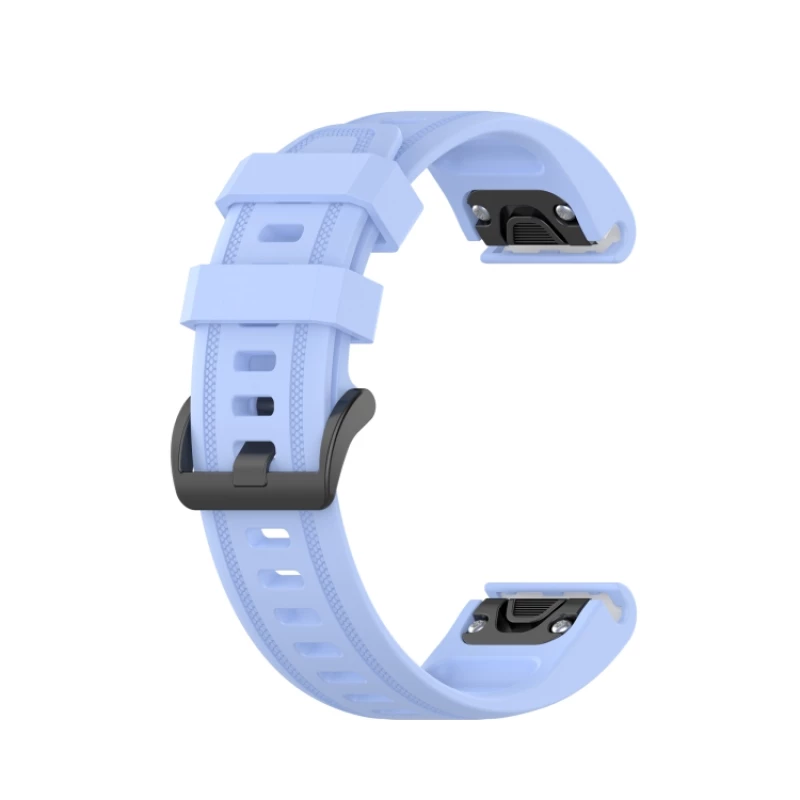 Λουράκι Σιλικόνης ΓιαGarmin Fenix 5s /Forerunner 245/645 Fits All 20mm - Light Blue Με Μαύρο Κλείσιμο ΟΕΜ