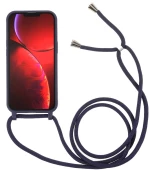 Θήκη Σιλικόνης Με Κορδόνι Για Το Λαιμό Soft Silicone Για iPhone 13 Pro - Σκούρο Μπλε OEM