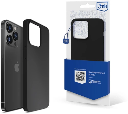 3mk® 6.1" Back Cover Σιλικόνης για iPhone 15 Pro- Μαύρο