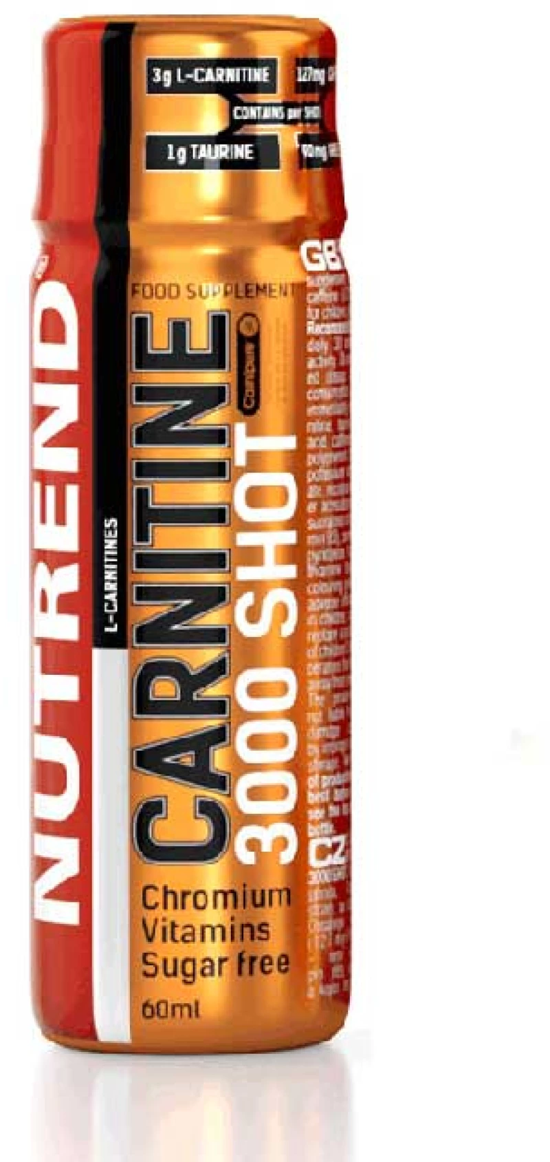 Carnitine 3000 shot 60ml - Nutrend - Φράουλα (Strawberry)