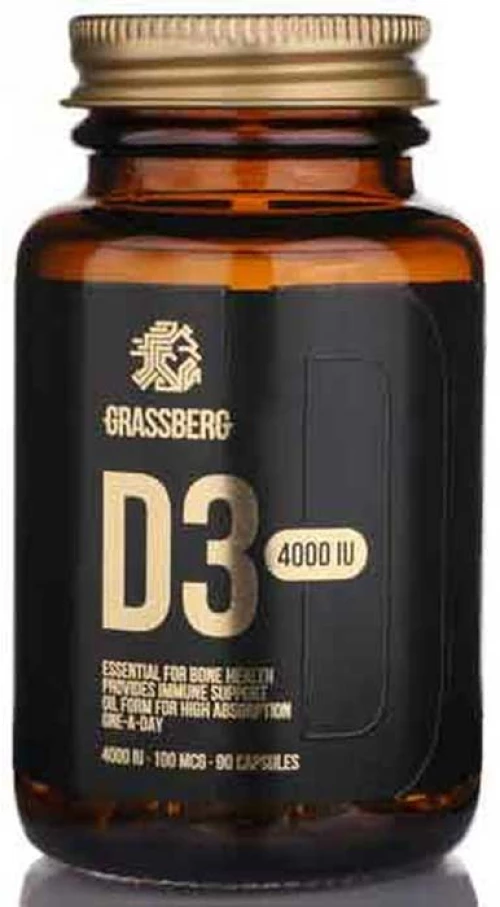 Vitamin D3 4000 IU 90 caps - Grassberg