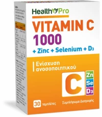 Vitamin C 1000 +Zn +Se +D3 30 tablets - Health Pro