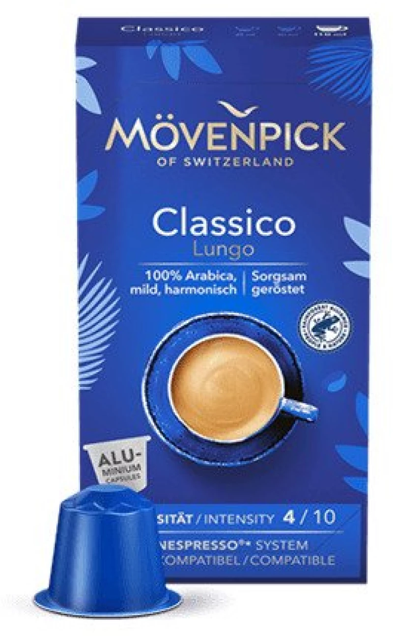 Movenpick Κάψουλες Espresso Classico Lungo Συμβατές Με Μηχανή Nespresso 10caps 57g