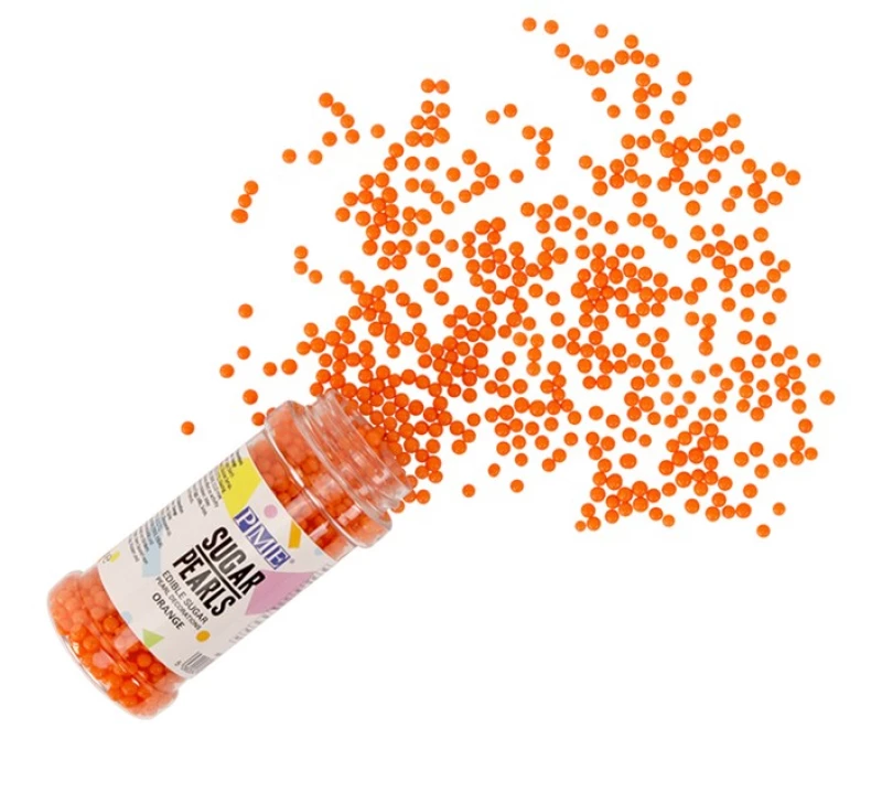 Πέρλες Ζαχαροπλαστικής Πορτοκαλί PME Orange Sugar Pearls 100g