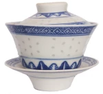 Πορσελάνινη Κούπα Cardinal Tea Cup with Tray and Lid White Blue 1pc