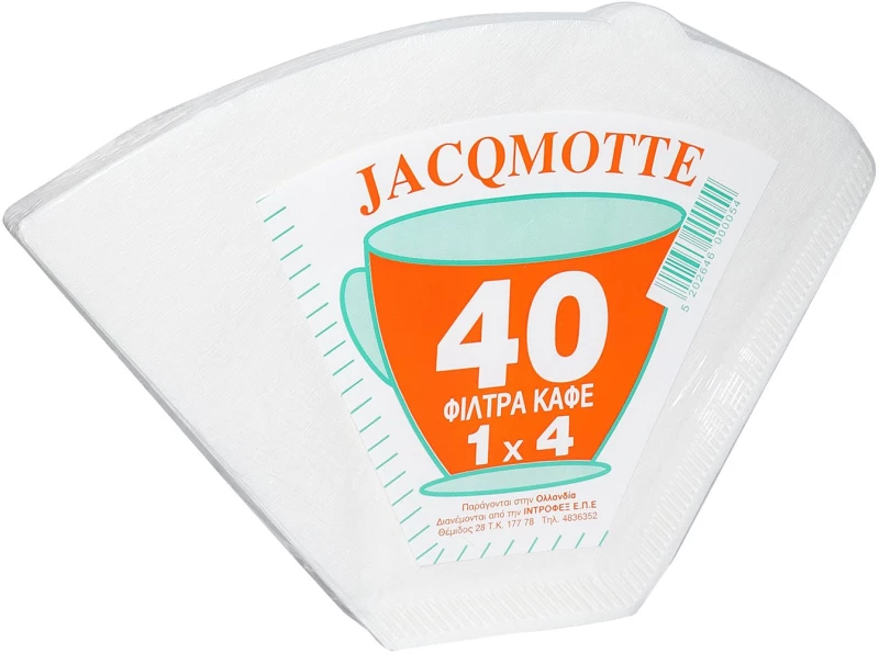 Φίλτρα Καφέ Λευκά No1x4 Jacqmotte Coffee filters 40pcs