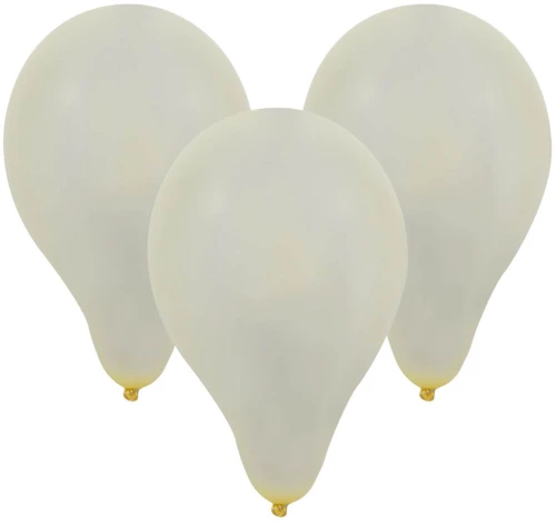 Λευκά Μπαλόνια Με Χρυσό Τελείωμα Balloons In Packaging White With Gold Finish 10 Τεμάχια