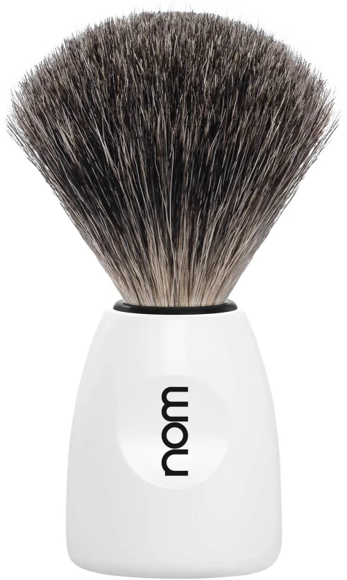 Πινέλο Ξυρίσματος με Γνήσια Τρίχα Ασβού Nom Lasse Pure Badger Brush White