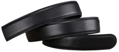 Μαύρη ζώνη μονόχρωμη δερμάτινη 150cm