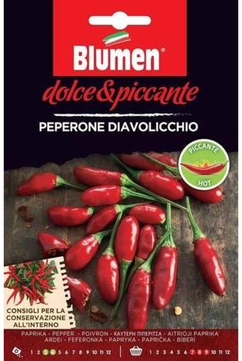 Πιπεριά Diavolicchio(Αρκετά Καυτερή)