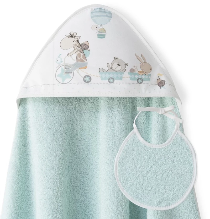INTERBABY ΣΕΤ ΜΠΟΥΡΝΟΥΖΙ & ΣΑΛΙΑΡΑ JIRAFA BICICLETA GREEN 8435690617238