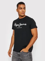 Pepe Jeans Ανδρικό T-shirt Original Stretch PM508210-999 Μαύρο