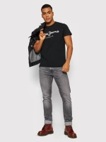 Pepe Jeans Ανδρικό T-shirt Original Stretch PM508210-999 Μαύρο