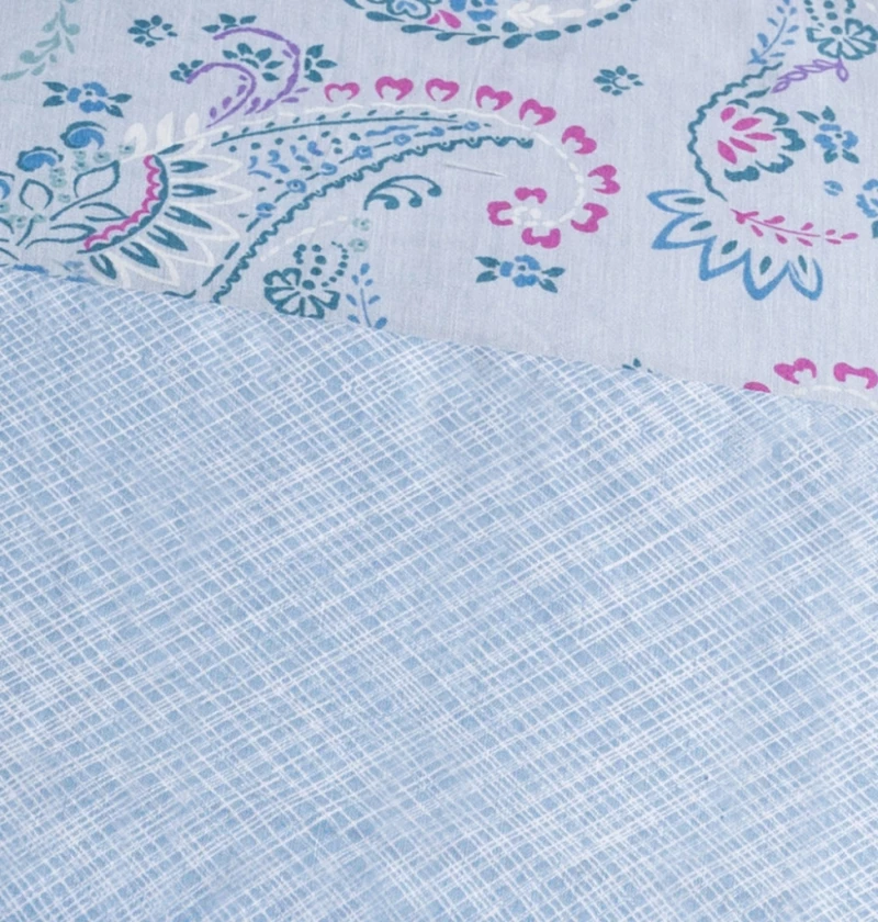 Παπλωματοθήκη "Luna" Lily Blue - Διπλή (205x245)