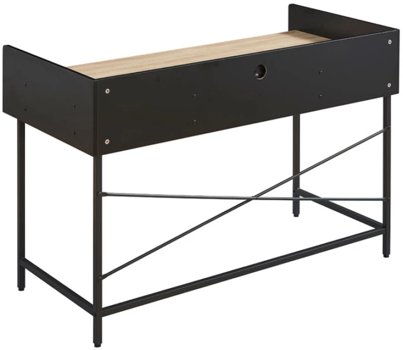 LIBERTA HOMI ΓΡΑΦΕΙΟ 2ΣΥΡΤΑΡΙΑ ΦΥΣΙΚΟ ΜΑΥΡΟ 123x60xH86cm