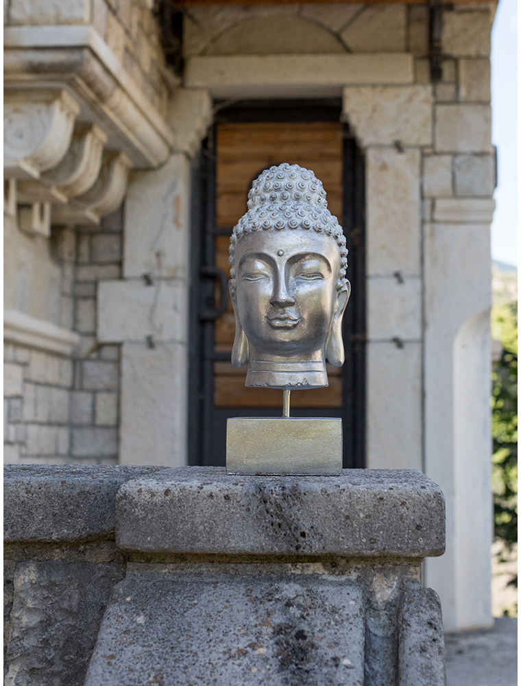 BUDAI DECO ΒΟΥΔΑΣ POLYRESIN ΑΣΗΜΙ 17,5x19xH41,5cmINTHEBOX