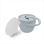 INTERBABY ΠΟΤΗΡΑΚΙ ΣΙΛΙΚΟΝΗΣ ΓΙΑ ΣΝΑΚ ΜΕ ΚΑΠΑΚΙ BLUE GRAY SI006-73