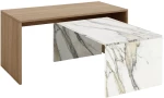 LIBERTA TUNUSIA COFFEE TABLE ARTISAN OAK TUNUSIA ΜΑΡΜΑΡΟ 90x45xH45cm