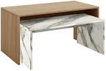 LIBERTA TUNUSIA COFFEE TABLE ARTISAN OAK TUNUSIA ΜΑΡΜΑΡΟ 90x45xH45cm