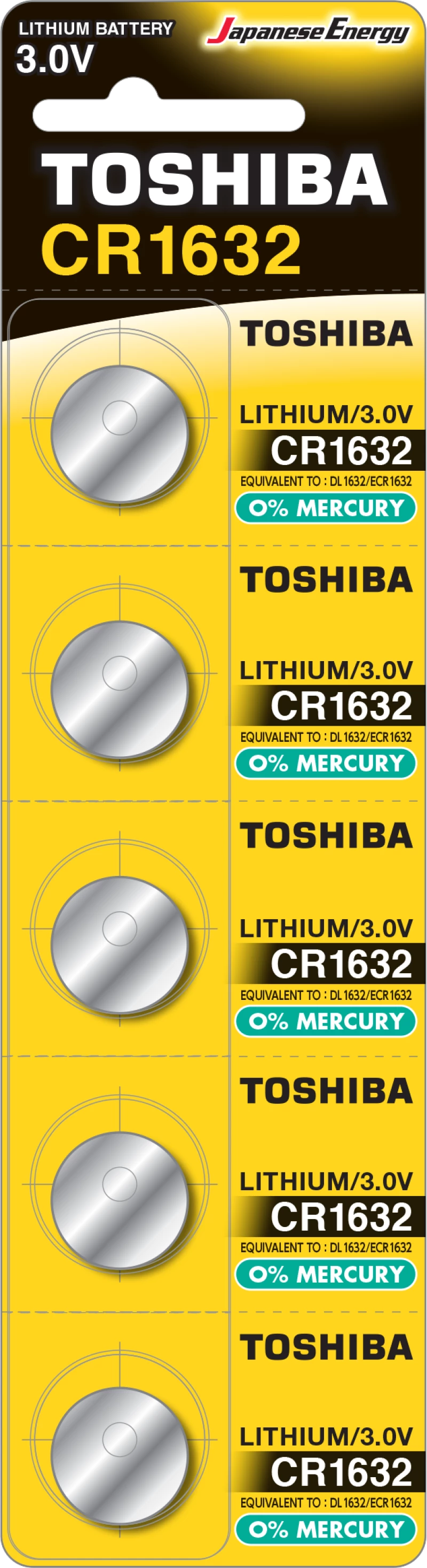 Toshiba CR1632 (blister 5 pcs) - CR1632 PW BP-5N