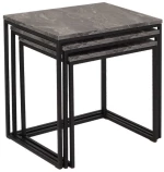 Σετ τραπεζάκια Ζιγκον Μάρμαρο 55x47x40cm