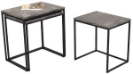 Σετ τραπεζάκια Ζιγκον Μάρμαρο 55x47x40cm