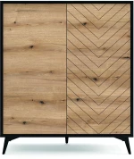 Μπουφές Diamond Ανθρακί+Evoke 104x119x39cm