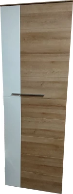 Ντουλάπα εισόδου Duett 70x200x38cm Φυσικό Rivviera+Λευκό