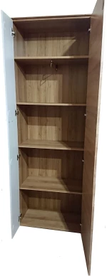 Ντουλάπα εισόδου Duett 70x200x38cm Φυσικό Rivviera+Λευκό