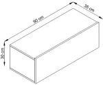 Ντουλάπι κρεμαστό Enjoy Γραφίτης 90x30x37cm