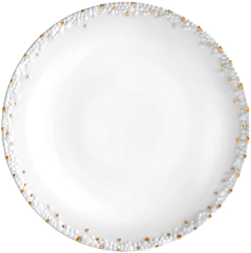 Πιάτο Παρουσίασης από Πορσελάνη και Χρυσό L' Objet Haas Mojave Charger Plate ø: 32 cm