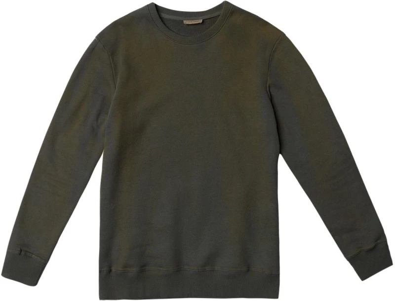 The Project Garments Acid Dye Organic Cotton Crew Neck Sweatshirt Light Khaki
