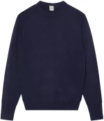 Aspesi Super Geelong Wool Crew Neck Sweater Navy
