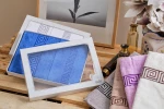Πετσέτες Set Ζακάρ- Μπορντούρα Greek - Blue, 40x60cm, 58x105cm