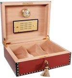 Πουροθήκη Υγραντήρας Πούρων Elie Bleu Cigar Humidor Medal Red