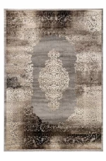 Tzikas Carpets 23024-ΚΑΦΕ-ΓΚΡΙ Χαλί VINTAGE 200x290