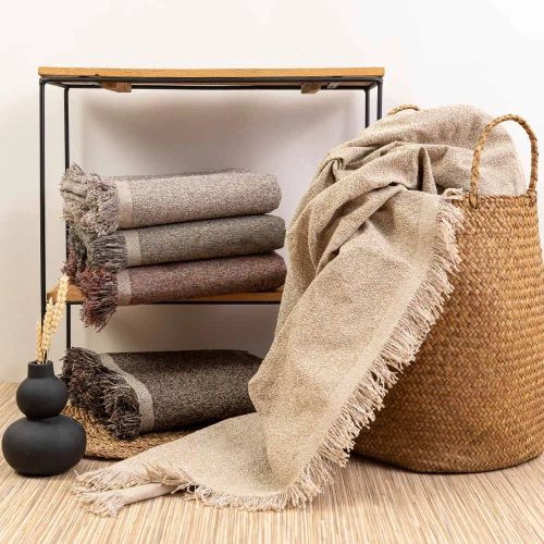 Ριχτάρι Τριθέσιο Plexis Borea Home Textiles - Καφέ