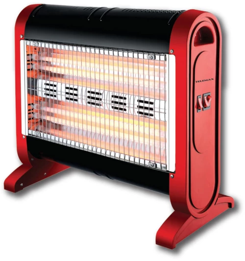 Telemax Ηλεκτρική Σόμπα Χαλαζία με Ανεμιστήρα 1600W Κόκκινη 30-1604