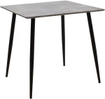 Τραπέζι Cuba pakoworld MDF γκρι cement-μαύρο 70x70x75εκ
