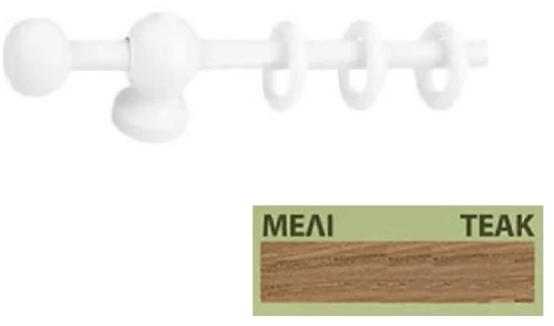 Κουρτινόξυλα Miraz Φ11 100cm μελι