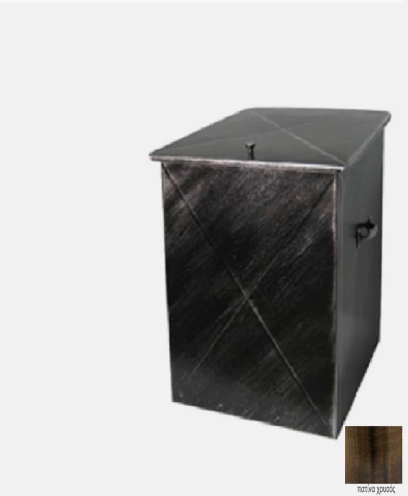 Ξυλοθήκη μεσαία 37X54X44 χωρίς σχέδιο πατινα χαλκός