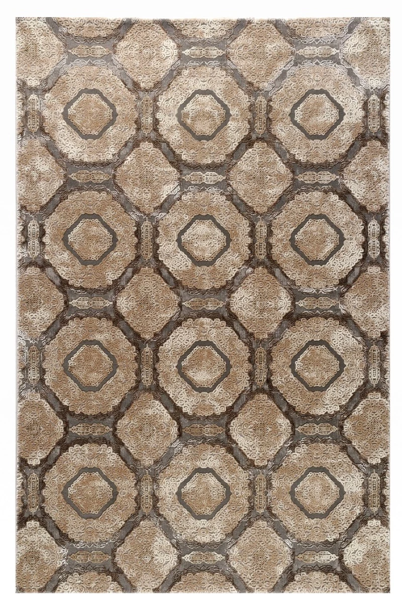 Tzikas Carpets 16970-ΚΑΦΕ-ΓΚΡΙ Χαλί ELITE 133x190