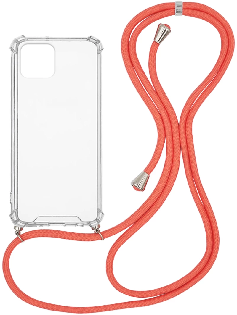 Θήκη Σιλικόνης με Κορδόνι Sonique Armor Clear Apple iPhone 12 Pro Max Κοραλλί - Sonique - Κοραλλί - iPhone 12 Pro Max