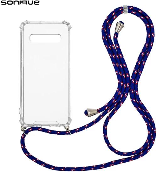 Θήκη Σιλικόνης με Κορδόνι Sonique Armor Clear Samsung Galaxy S10 Plus Rainbow Μπλε - Sonique - Rainbow Μπλε - Galaxy S10 Plus