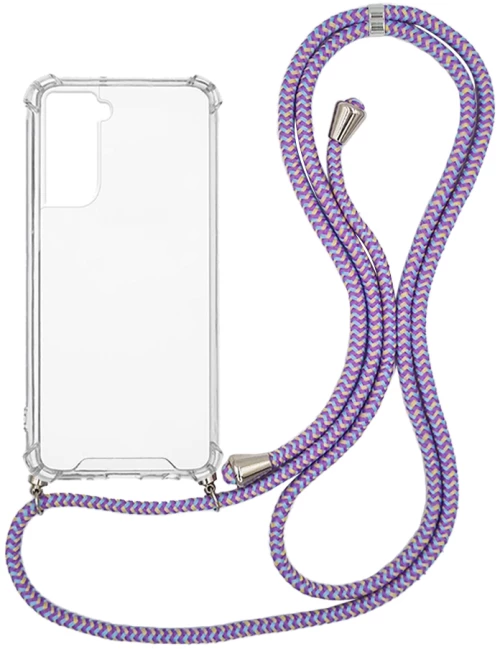 Θήκη Σιλικόνης με Κορδόνι Sonique Armor Clear Samsung Galaxy S22 Rainbow Λιλά - Sonique - Rainbow Λιλά - Galaxy S22