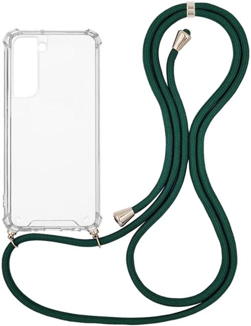 Θήκη Σιλικόνης με Κορδόνι Sonique Armor Clear Samsung Galaxy S21 FE Πράσινο Σκούρο - Sonique - Πράσινο Σκούρο - Galaxy S21 FE